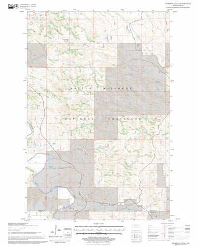 US Forest Service - Topo Cliffs Plateau, ND FSTopo Legacy digital map