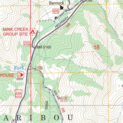 US Forest Service - Topo Clifton Creek, ID FSTopo Legacy digital map
