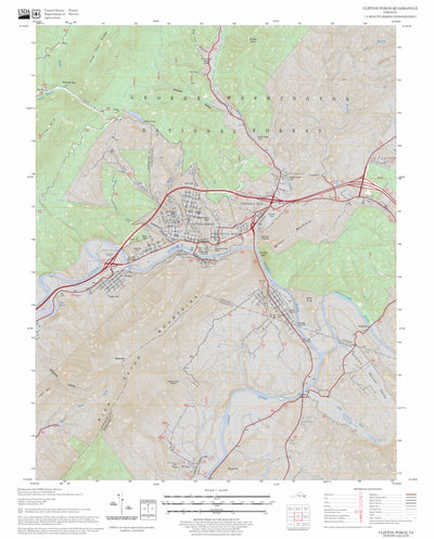 US Forest Service - Topo Clifton Forge, VA FSTopo Legacy digital map