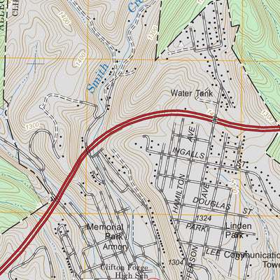 US Forest Service - Topo Clifton Forge, VA FSTopo Legacy digital map