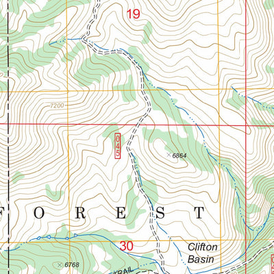 US Forest Service - Topo Clifton, ID FSTopo Legacy digital map