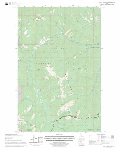 US Forest Service - Topo Clifty Mountain, ID FSTopo Legacy digital map
