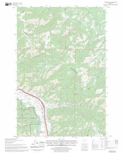 US Forest Service - Topo Clinton, MT FSTopo Legacy digital map