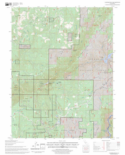 US Forest Service - Topo Clipper Mills, CA FSTopo Legacy digital map