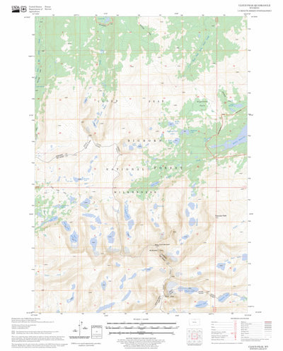 US Forest Service - Topo Cloud Peak, WY FSTopo Legacy digital map