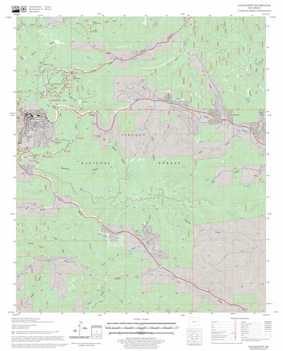 US Forest Service - Topo Cloudcroft, NM FSTopo Legacy digital map