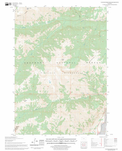 US Forest Service - Topo Clouds Home Peak, WY FSTopo Legacy digital map