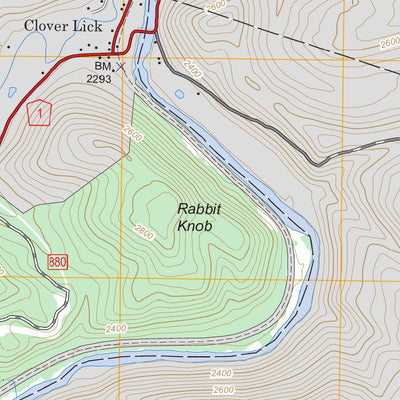 US Forest Service - Topo Clover Lick, WV FSTopo Legacy digital map