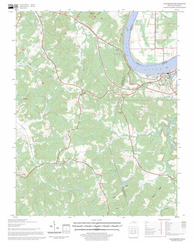 US Forest Service - Topo Cloverport, KY - IN FSTopo Legacy digital map