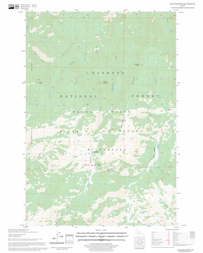 US Forest Service - Topo Cold Meadows, ID FSTopo Legacy digital map
