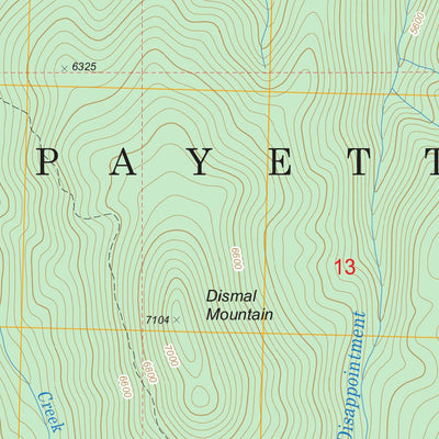 US Forest Service - Topo Cold Meadows, ID FSTopo Legacy digital map