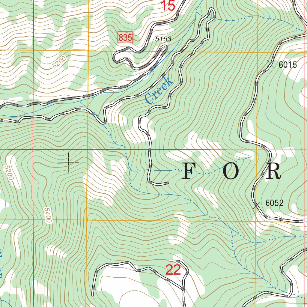 Cold Spring Ridge, ID FSTopo Legacy Map by US Forest Service - Topo ...