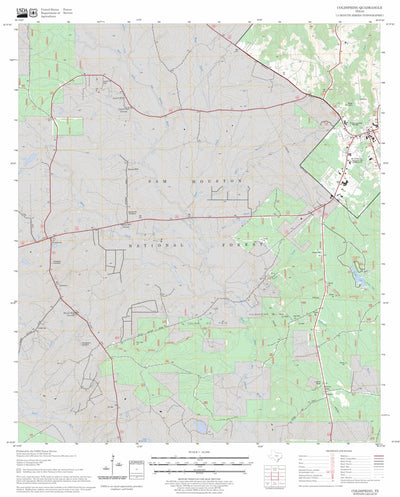 US Forest Service - Topo Coldspring, TX FSTopo Legacy digital map