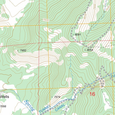 US Forest Service - Topo Collbran, CO FSTopo Legacy digital map