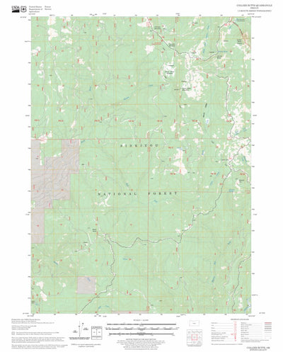 US Forest Service - Topo Collier Butte, OR FSTopo Legacy digital map