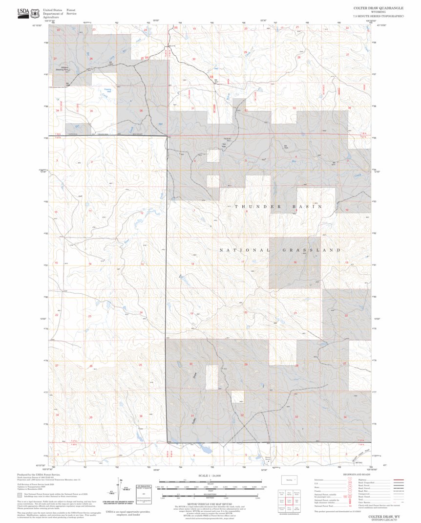 Colter Map Colter Draw, WY FSTopo Legacy Map by US Forest Service - Topo | Avenza Maps