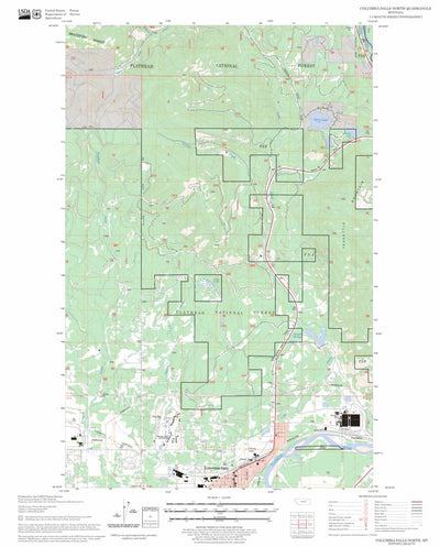US Forest Service - Topo Columbia Falls North, MT FSTopo Legacy digital map
