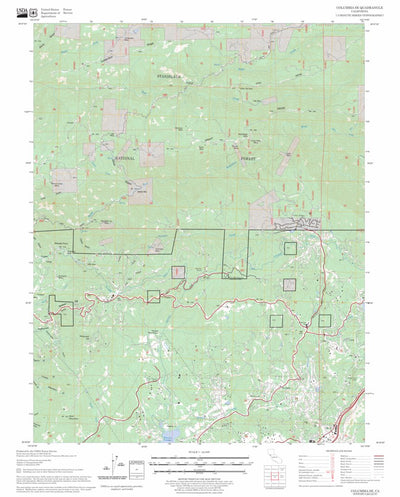 US Forest Service - Topo Columbia SE, CA FSTopo Legacy digital map
