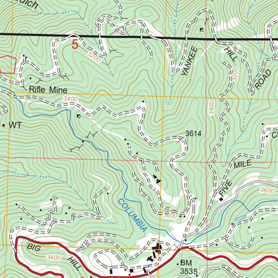 US Forest Service - Topo Columbia SE, CA FSTopo Legacy digital map