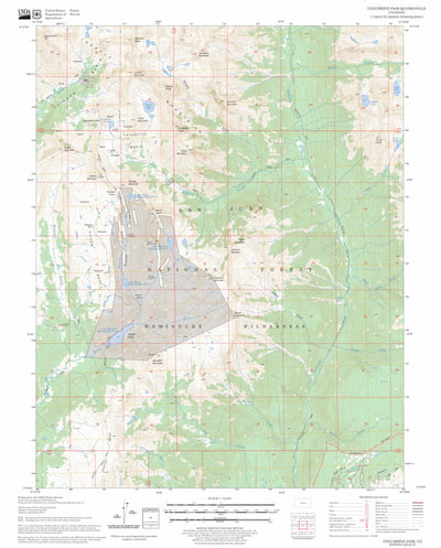 US Forest Service - Topo Columbine Pass, CO FSTopo Legacy digital map