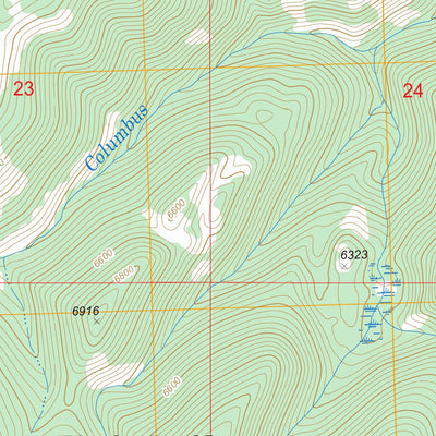 US Forest Service - Topo Columbus Peak, WY FSTopo Legacy digital map