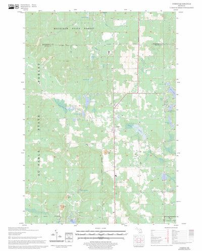 US Forest Service - Topo Comins, MI FSTopo Legacy digital map