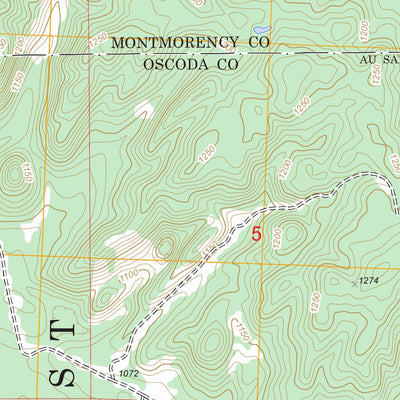 US Forest Service - Topo Comins, MI FSTopo Legacy digital map