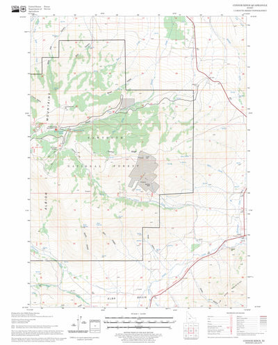 US Forest Service - Topo Connor Ridge, ID FSTopo Legacy digital map