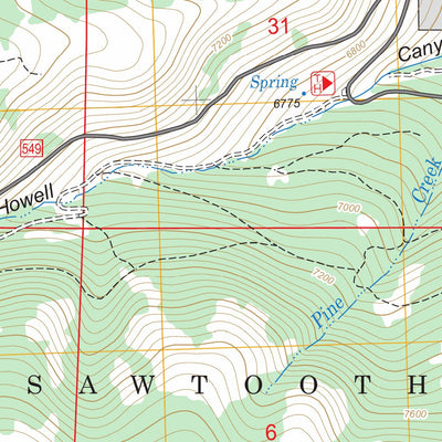 US Forest Service - Topo Connor Ridge, ID FSTopo Legacy digital map