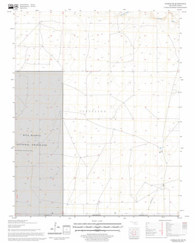 US Forest Service - Topo Conrad SW, OK - TX FSTopo Legacy digital map