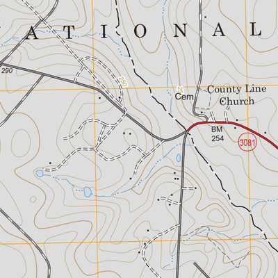 US Forest Service - Topo Conroe NE, TX FSTopo Legacy digital map