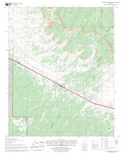 US Forest Service - Topo Continental Divide, NM FSTopo Legacy digital map