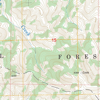 US Forest Service - Topo Cook Creek Reservoir, MT FSTopo Legacy digital map