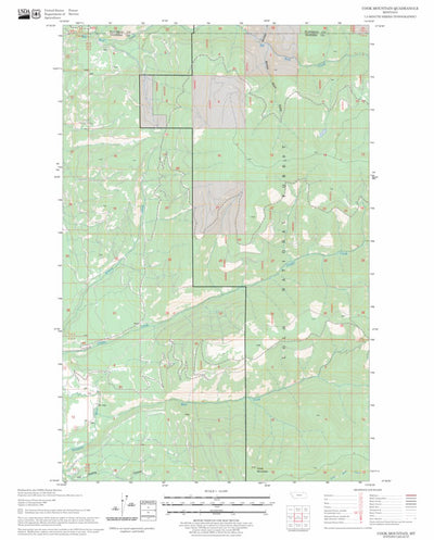 US Forest Service - Topo Cook Mountain, MT FSTopo Legacy digital map