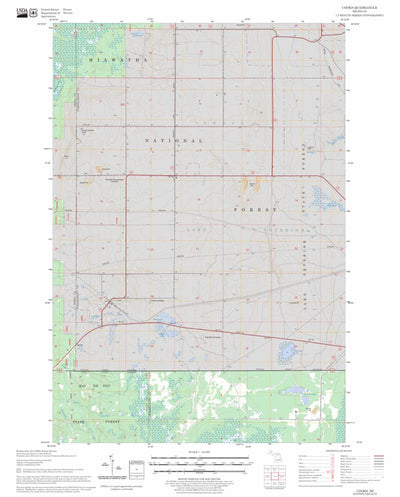 US Forest Service - Topo Cooks, MI FSTopo Legacy digital map