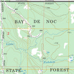 US Forest Service - Topo Cooks, MI FSTopo Legacy digital map
