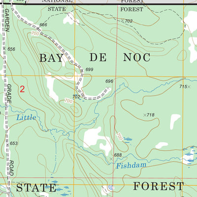 US Forest Service - Topo Cooks, MI FSTopo Legacy digital map
