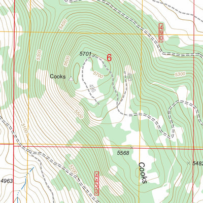 US Forest Service - Topo Cooks Mountain, OR FSTopo Legacy digital map