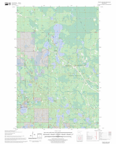 US Forest Service - Topo Coon Lake, MN FSTopo Legacy digital map