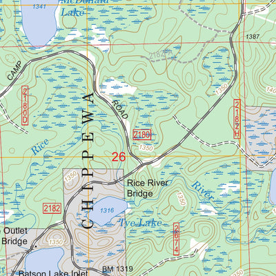 US Forest Service - Topo Coon Lake, MN FSTopo Legacy digital map