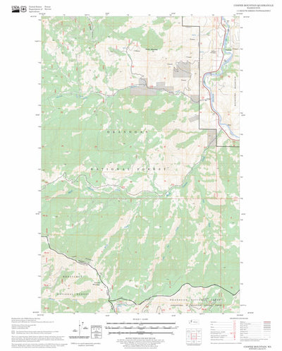 US Forest Service - Topo Cooper Mountain, WA FSTopo Legacy digital map