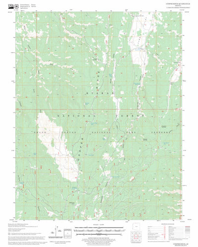 US Forest Service - Topo Cooper Ridge, AZ FSTopo Legacy digital map