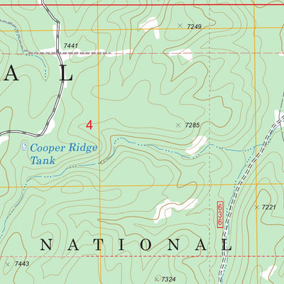US Forest Service - Topo Cooper Ridge, AZ FSTopo Legacy digital map