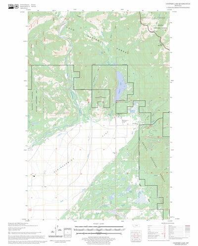 US Forest Service - Topo Coopers Lake, MT FSTopo Legacy digital map