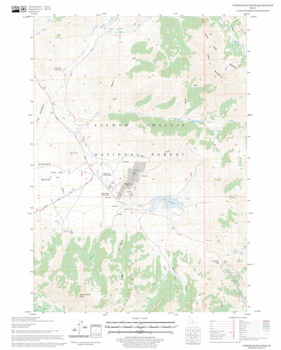 US Forest Service - Topo Copper Basin Knob, ID FSTopo Legacy digital map