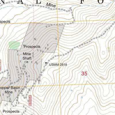 US Forest Service - Topo Copper Basin Knob, ID FSTopo Legacy digital map