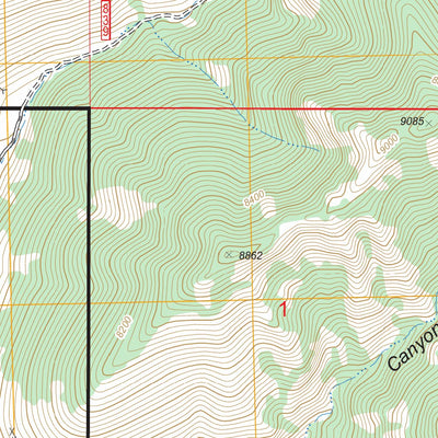 US Forest Service - Topo Copper Mountain, ID FSTopo Legacy digital map