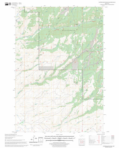 US Forest Service - Topo Copper Mountain, MT FSTopo Legacy digital map