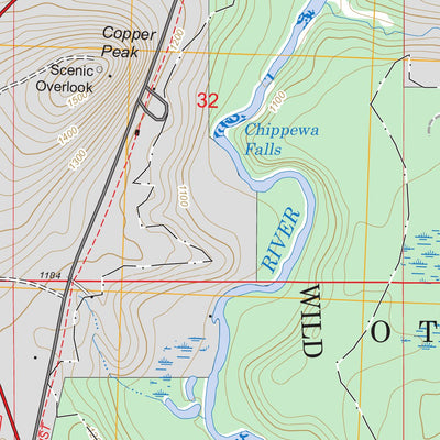 US Forest Service - Topo Copper Peak, MI FSTopo Legacy digital map