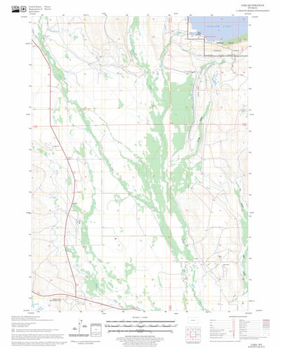 US Forest Service - Topo Cora, WY FSTopo Legacy digital map
